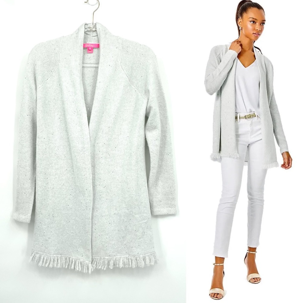 Lilly Pulitzer Tatum Sequined Cardigan Size Small